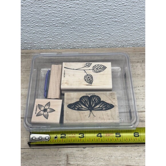 Stampin Up God`s Beauty Set Of 4 Wood Mounted Rubber Stamps - Picture 5 of 5